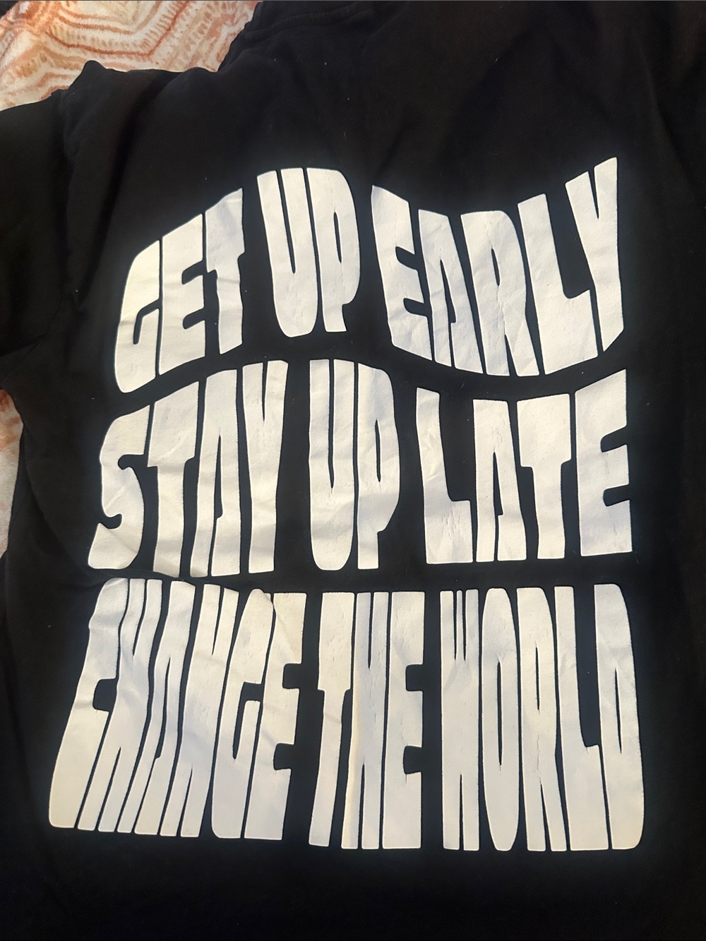 Dutch Bros Black tee with White Slogan